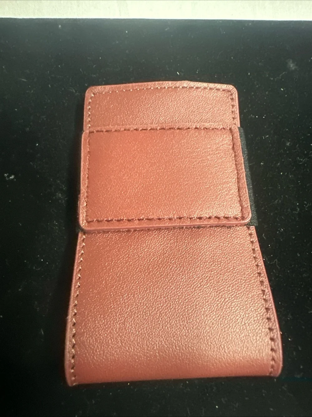 Men’s Wooden Card Wallet in Brown Leather
